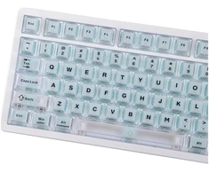 Klaviatūra mechaninė Epomaker HE75 V2 Jade HE Switch balta-kreminė/baltas-creamy