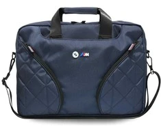 BMW Nylom Pockets &amp; Metal Logo 16" Nešiojamas kompiuteris Bag - Navy Mėlyna
