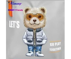 NIMMY laptop bag COOL&amp;CUTE 2.0 Bear pilka