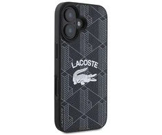 Lacoste Blend Monogram MagSafe Case for iPhone 16 dėklas telefonui juodos spalvos
