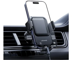 Laikiklis automobilinis do kratki went. USAMS One-touch juoda