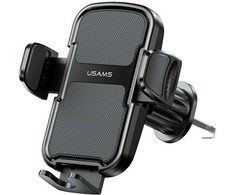 USAMS ZJ085 automobilio laikiklis ventiliacijos angai, juodas