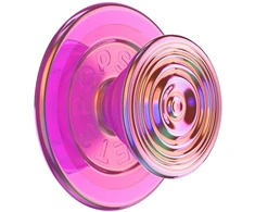 Laikiklis i podstawka do telefonu Popsockets Round Ripple Iridescent Aviation Opalescent MagSafe rožinė