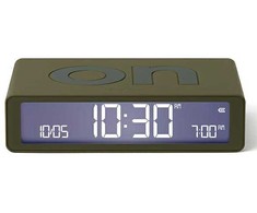 Lexon Flip Classic Žadintuvas dwustronnykhaki LR157K9