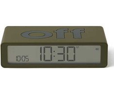Lexon Flip Classic Žadintuvas dwustronnykhaki LR157K9