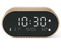 Lexon Ray Clock Žadintuvas su czujnikiemtemperatury i wilgotności auksinė/vivid auksinis LR155VG3