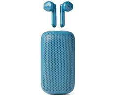 „Lexon Speakerbuds“ belaidės ausinės su „Bluetooth“ garsiakalbiu, mėlynas LA127B