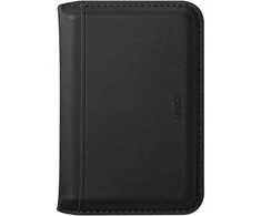 Dėklas Uniq Lyden DS RFID magnetinė piniginė su telefono stoveliu - Juodas