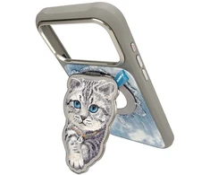 NIMMY magnetic hanger DENIM FASHION BRITISH SHORTHAIR CAT pilkas