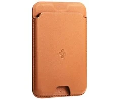 Dėklas Spigen Valentinus MagSafe Universal Magnetic Card Holder Metallic oranžinės spalvos