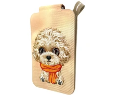 Dėklas Magnetyczny portfel stojak na telefon Nimmy New Big-Eye Cute Pets 2.0 Dog ruda