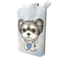 Dėklas Magnetyczny portfel stojak na telefon Nimmy New Big-Eye Cute Pets 2.0 Dog pilka