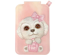 Dėklas Magnetinis piniginės formos telefono stovas Nimmy New Big-Eye Cute Pets 2.0 Dog rožinė