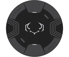 Diablo Chairs neslystantis žaidimų kėdės kilimėlis juodos ir pilkos spalvos
