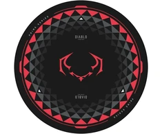 Diablo Chairs neslystantis žaidimų kėdės kilimėlis juodos ir raudonos spalvos