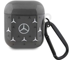 Mercedes MEA28DPMGS AirPods 1/2 Dėklas juodos spalvos Large Star Pattern