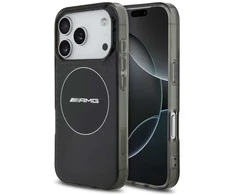 Mercedes Dėklas AMG Double Layer skaidrus Smocked MagSafe skirtas Apple iPhone 17 Pro juodos spalvos