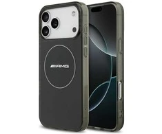 Mercedes Dėklas AMG Double Layer skaidrus Smocked MagSafe skirtas Apple iPhone 17 Pro Max juodos spalvos