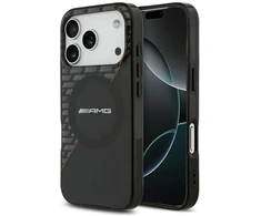 Mercedes AMG IML Double Layer Rhombs MagSafe Case for iPhone 18 Pro / 17 Pro - Juodas and Raudona