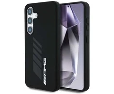Mercedes AMG Oversize Rhombs MagSafe Samsung Galaxy S25 dėklas telefonui juodos spalvos