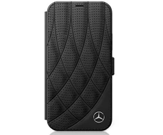 Natūralios odos dėklas Mercedes-Benz New Bow Line iPhone 12 mini telefonui