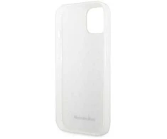 Mercedes MEHCP13MESPWH Apple iPhone 13 / 14 / 15 6,1″ baltos spalvos kietas dėklas Sidabrinis Stars Pattern
