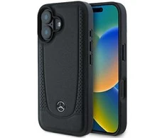 Apple iPhone 16 Mercedes Leather Urban (MEHCP16SARMBK) dėklas telefonui juodos spalvos