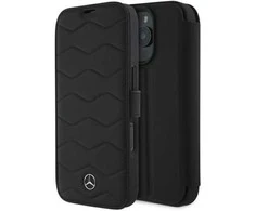 Mercedes MEBKP16X23RWRSK Apple iPhone 16 Pro Max 6.9″ juodos spalvos bookdėklas MB Waves Leather