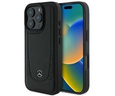 Mercedes Leather Urban Apple iPhone 16 Pro Max - dėklas telefonui juodos spalvos