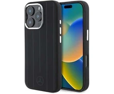 IPHONE 16 PRO Mercedes Silikoninis Vertical Tonal Stripes MagSafe (MEHMP16L23SUVSK) dėklas telefonui juodos spalvos