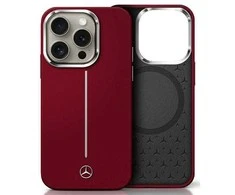 Mercedes MEHMP16X23SUMSR Apple iPhone 16 Pro Max 6.9" Silikoninis dėklas telefonui raudonos spalvos Stripe MagSafe