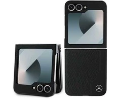 Samsung Galaxy Z Flip6 Karl Lagerfeld Leather Wood Imitation MagSafe (MEHMZF623RBGVK) dėklas telefonui juodos spalvos