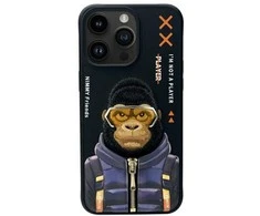 Nimmy dėklas Apple iPhone 15 Pro 6.1" juodos spalvos Cool&amp;Cute 2.0 Monkey