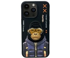 Nimmy dėklas Apple iPhone 15 Pro Max 6.7" juodos spalvos Cool&amp;Cute 2.0 Monkey