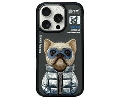Nimmy Apple iPhone 16 Pro Max 6.9" dėklas telefonui juodos spalvos Cool&amp;Cute 2.0 Dog