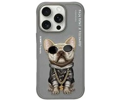 Nimmy Apple iPhone 16 Pro Max 6.9" dėklas telefonui pilkos spalvos Glasses Cool Dog