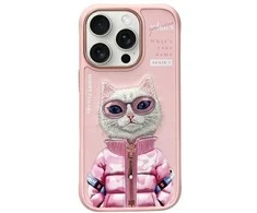 Nimmy Apple iPhone 16 Pro Max 6.9" dėklas telefonui rožinės spalvos Cool&amp;Cute 2.0 Cat
