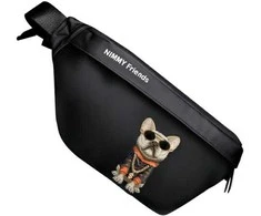 NIMMY crossbody GLASSES COOL DOG juodas