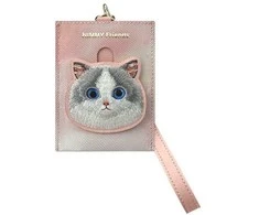 Nimmy kortelių dėklas rožinės spalvos Big Eyed Pet 2.0 Cat