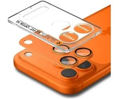 Spigen Optik Pro XL Camera Lens Glass for iPhone 17 Pro Max - Oranžinis