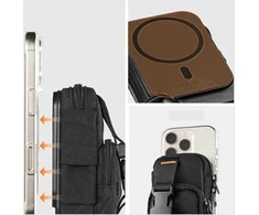 Spigen nešiojamas dėklas-organizeris SnapZip MagSafe, juodas