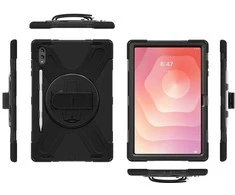 4smarts tvirtas dėklas, skirtas „Samsung Galaxy Tab S11 Ultra“, juodas