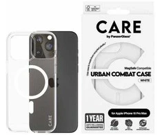 „Panzer Glass CARE by PanzerGlass Urban Combat“ dėklas „MagSafe“, skirtas „iPhone 15 Pro Max“ – Baltas