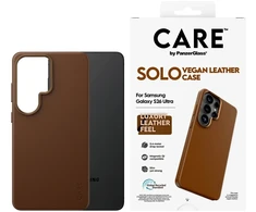 Panzer Glass Telefono dėklas iš dirbtinės odos, rudas, Qi suderinamas CARE by PanzerGlass
