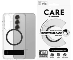 Dėklas Panzer Glass CARE by PanzerGlass Feature Juodas Kickstand &amp; QI Samsung Galaxy S25 skaidrus