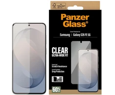 Panzer Glass PanzerGlass Ultra-Wide Fit antibakterinė ekrano apsauga su aplikatoriumi, skirta Samsung Galaxy S26 FE