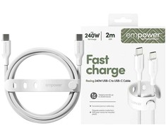 Panzer Glass Kabelis USB PanzerGlass USB-C - USB-C 2 m Baltas (EM86681)