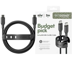 Panzer Glass Kabelis USB PanzerGlass USB-C - USB-C 2 m Juodas (EM94057)