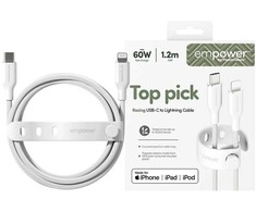 Panzer Glass Kabelis USB PanzerGlass USB-A - Lightning 1.2 m Baltas (EM41725)