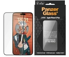 Panzer Glass PanzerGlass | Ekrano apsauga | Apple | iPhone 15 Plus | polietileno tereftalatas (PET); Stiklas; Keramika | Skaidrus | Itin platus pritaikymas w. EasyAlignerr